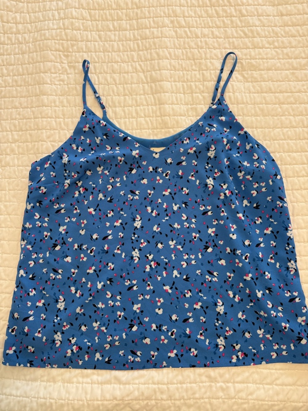 Target A New Day Blue Floral Spaghetti-Strap Cami (lined)